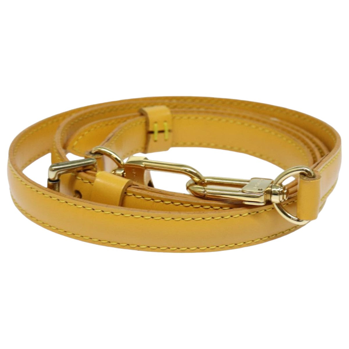 Louis Vuitton Shoulder Strap Yellow Leather Bag Jewelry