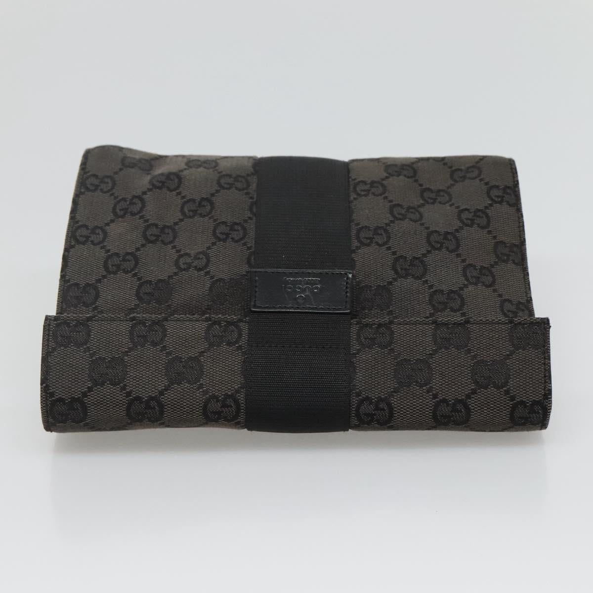 Gucci Gg Canvas Black Canvas Clutch Bag