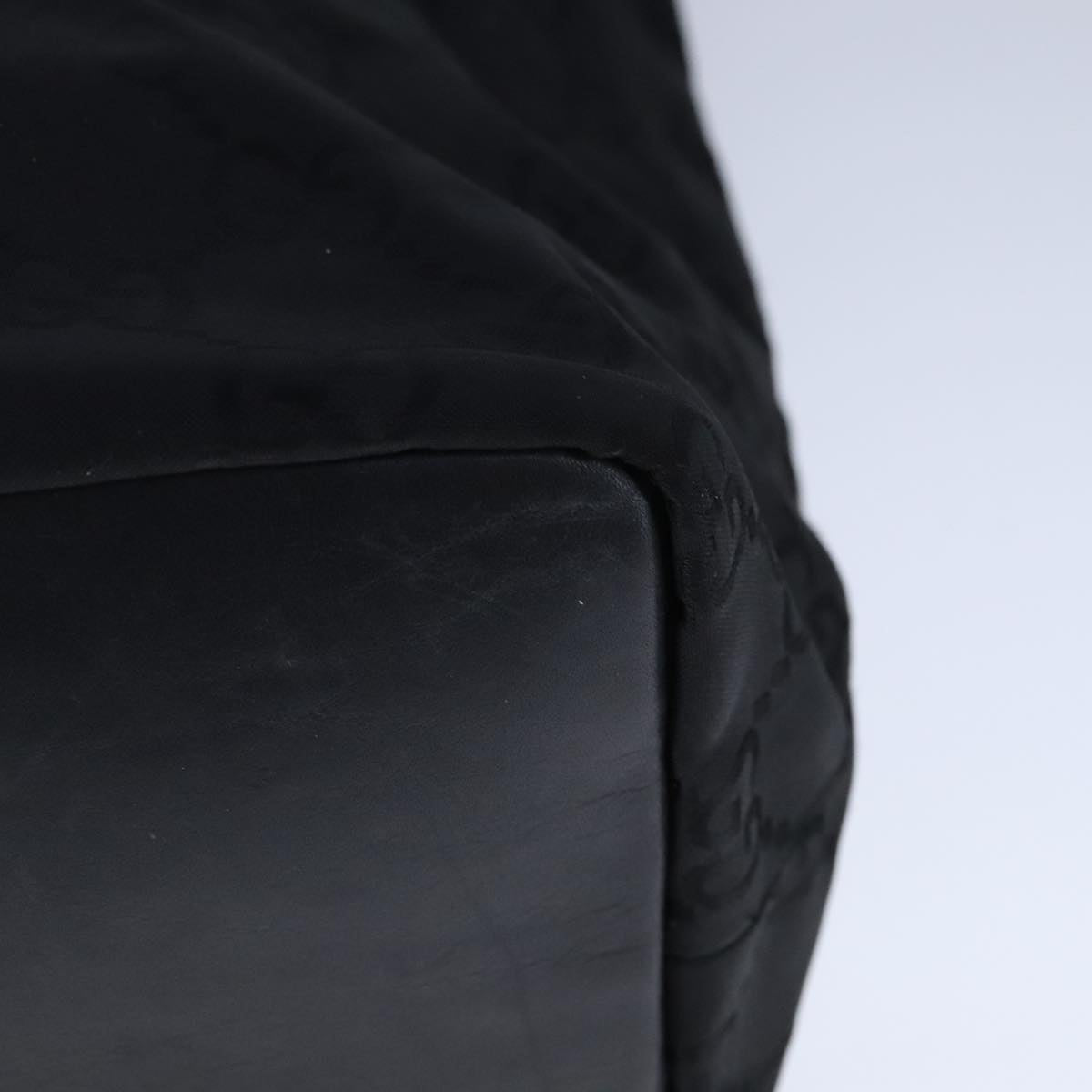 Gucci Bamboo Black Canvas Shoulder Bag