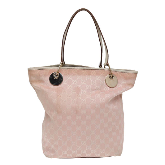 Gucci Gg Pattern Pink Canvas Tote Bag ()
