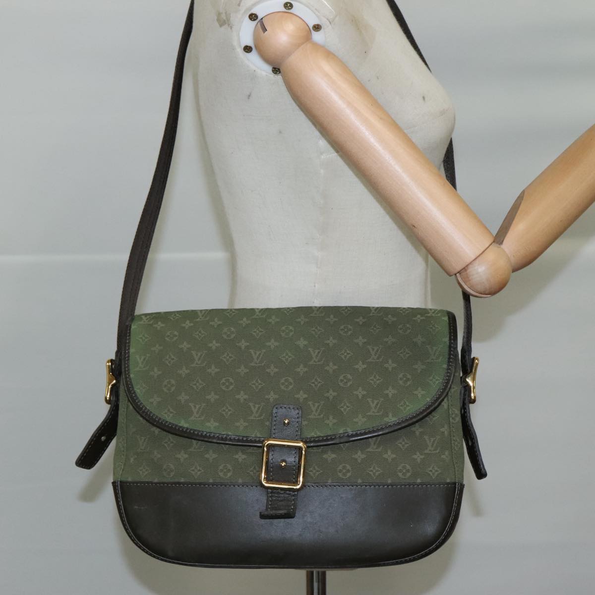 Louis Vuitton Marjorie Khaki Canvas Shoulder Bag