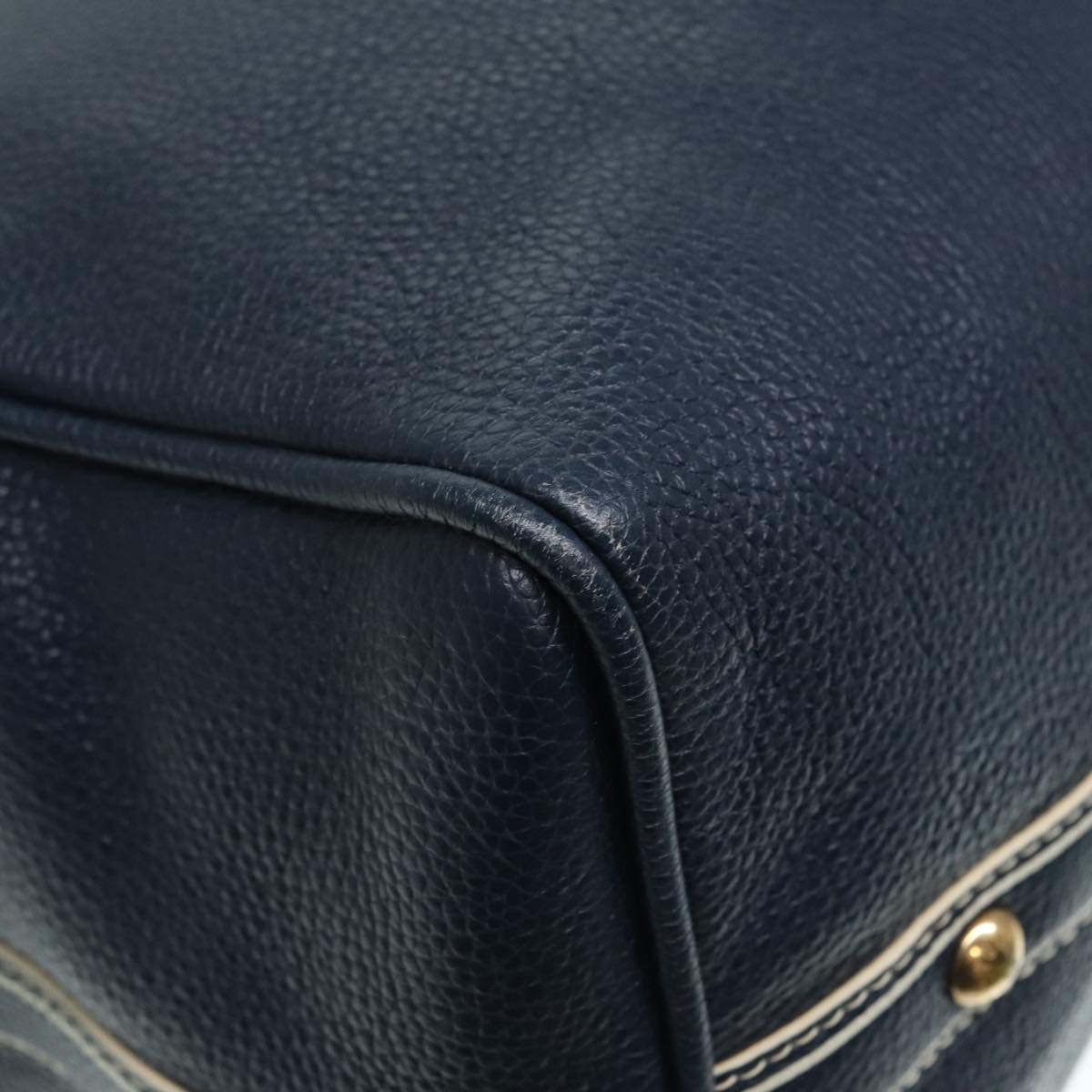 Louis Vuitton Keepall 50 Navy Leather Travel Bag