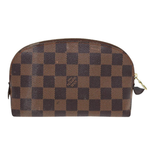 Louis Vuitton Trousse A Maquillage Brush Brown Canvas Clutch Bag