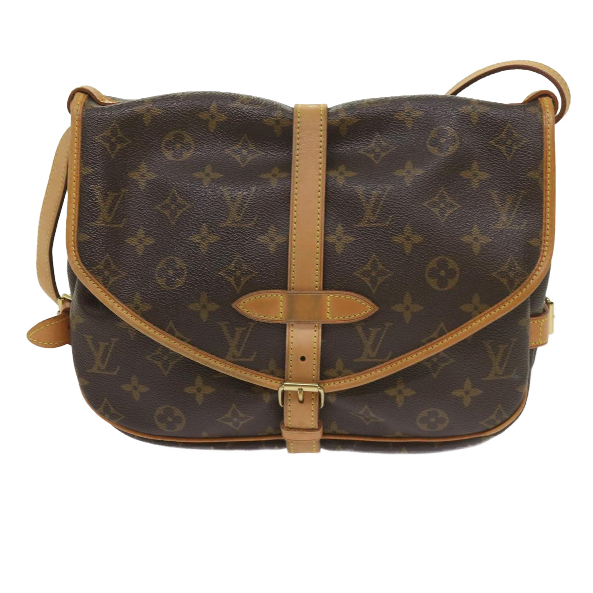 Louis Vuitton Saumur 30 Brown Canvas Shoulder Bag