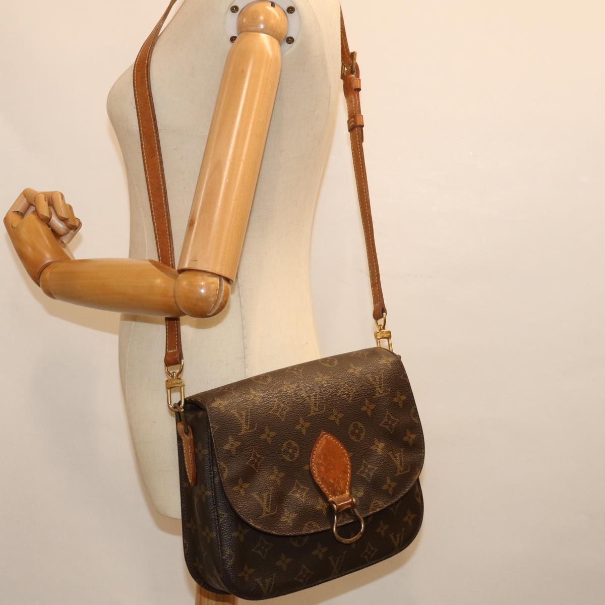 Louis Vuitton Saint Cloud Brown Canvas Shoulder Bag