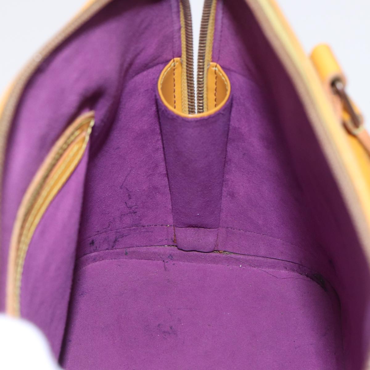 Louis Vuitton Alma Yellow Leather Handbag