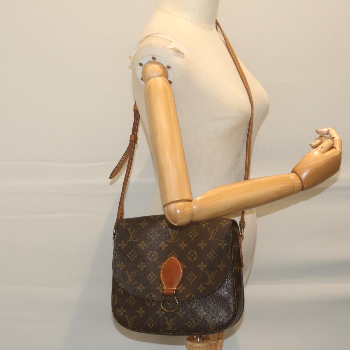 Louis Vuitton Saint Cloud Brown Canvas Shoulder Bag