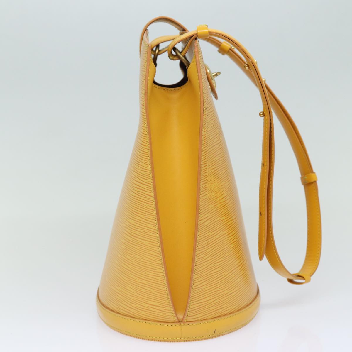 Louis Vuitton Cluny Yellow Leather Shoulder Bag