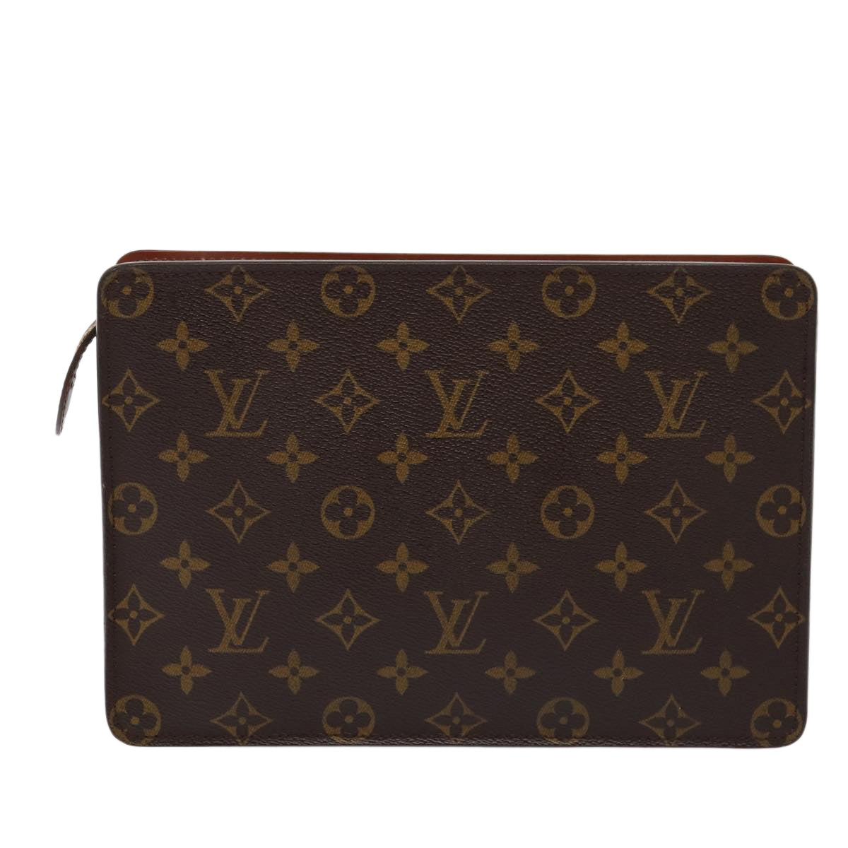 Louis Vuitton Pochette A4 Brown Canvas Clutch Bag