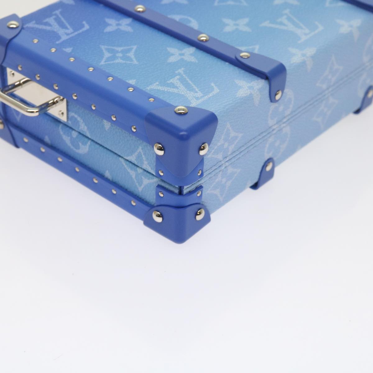 Louis Vuitton Blue Leather Clutch Bag