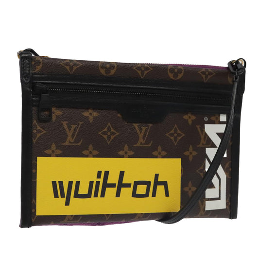 Louis Vuitton Flat Messenger Brown Canvas Shoulder Bag