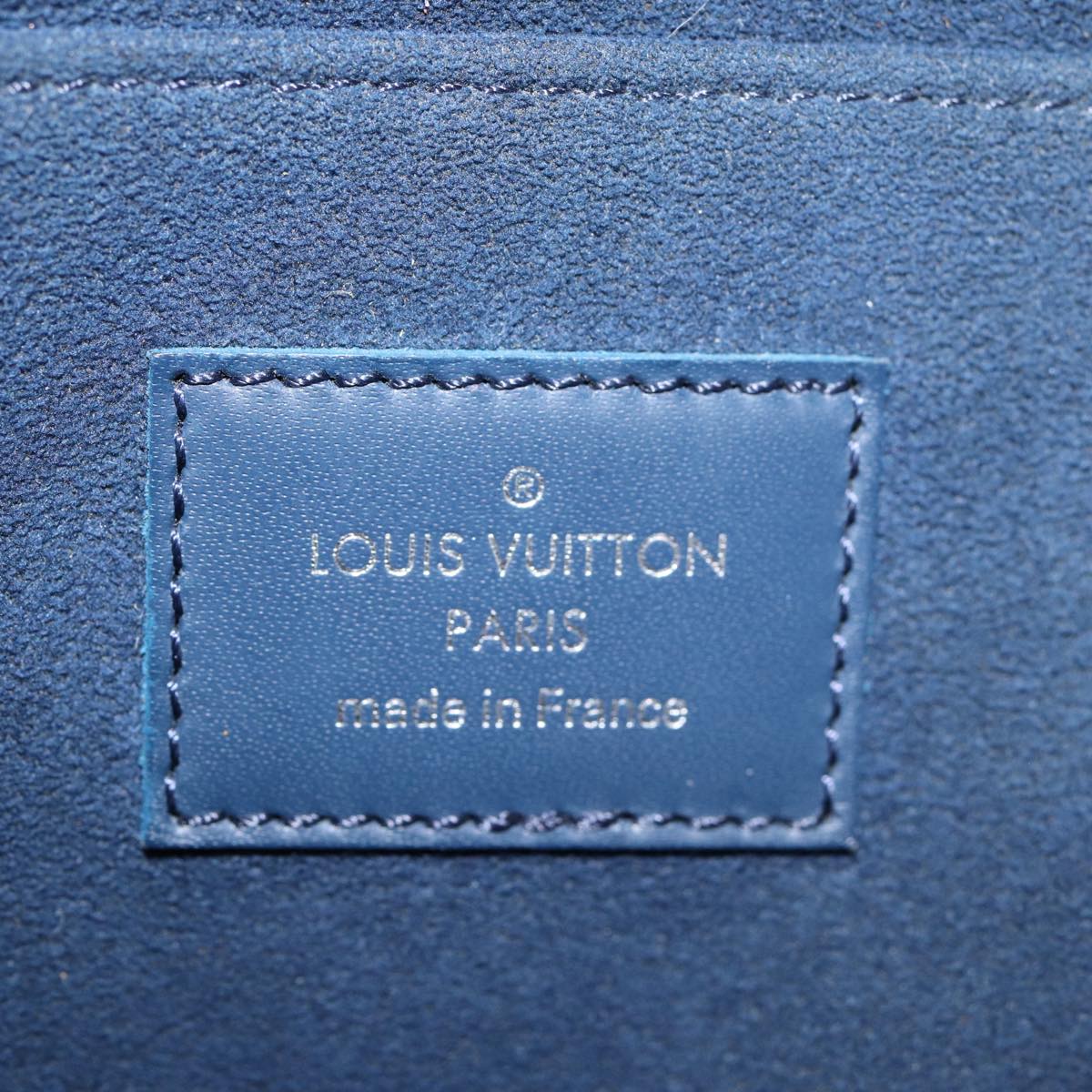 Louis Vuitton Pochette Jour Blue Leather Clutch Bag