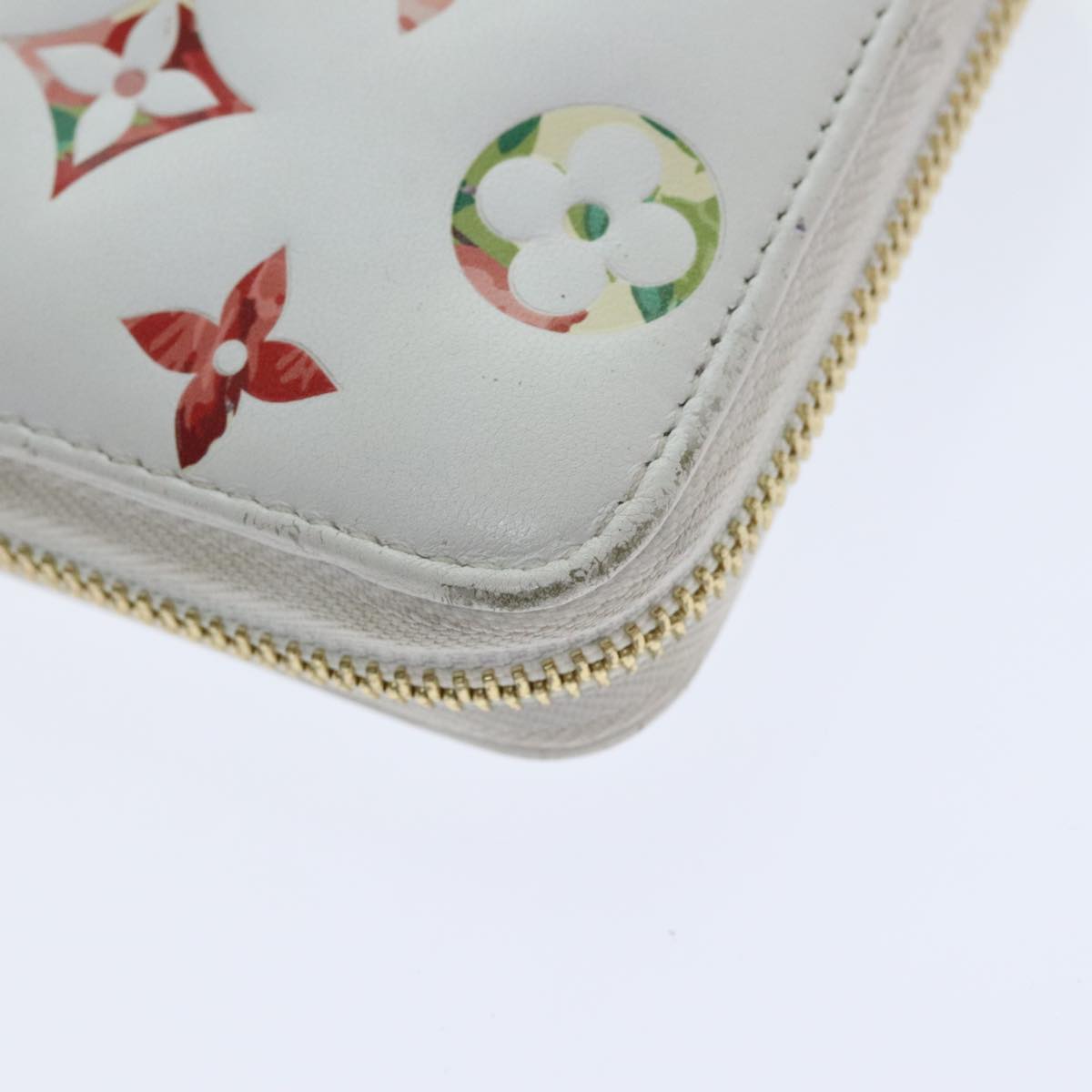 Louis Vuitton Zippy Wallet White Leather Wallet