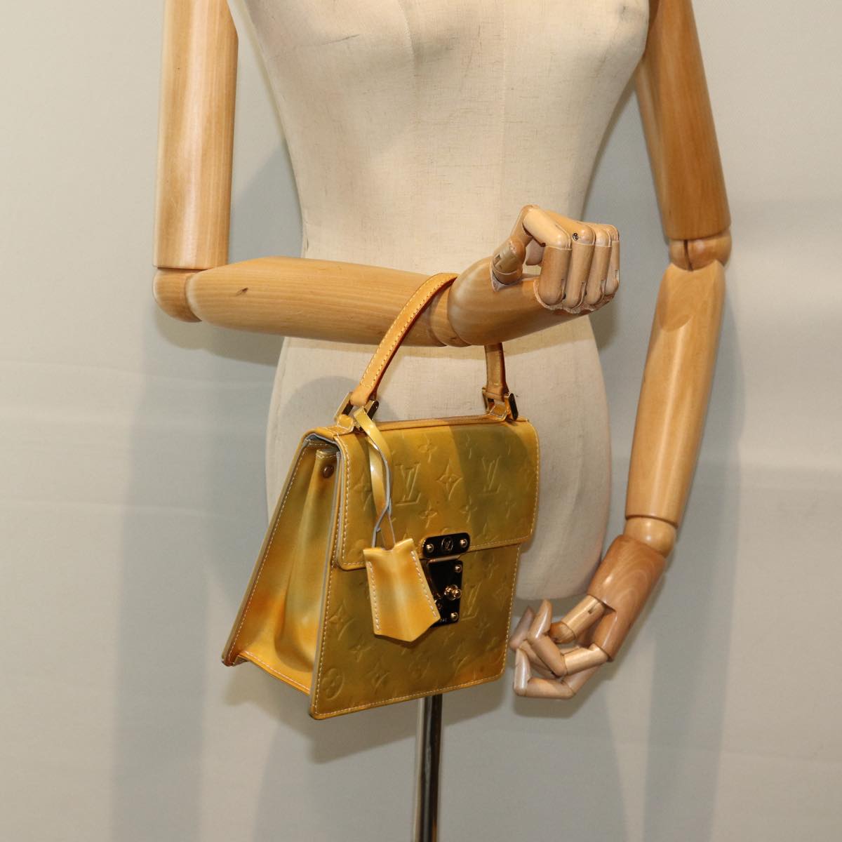 Louis Vuitton Spring Street Yellow Patent Leather Handbag