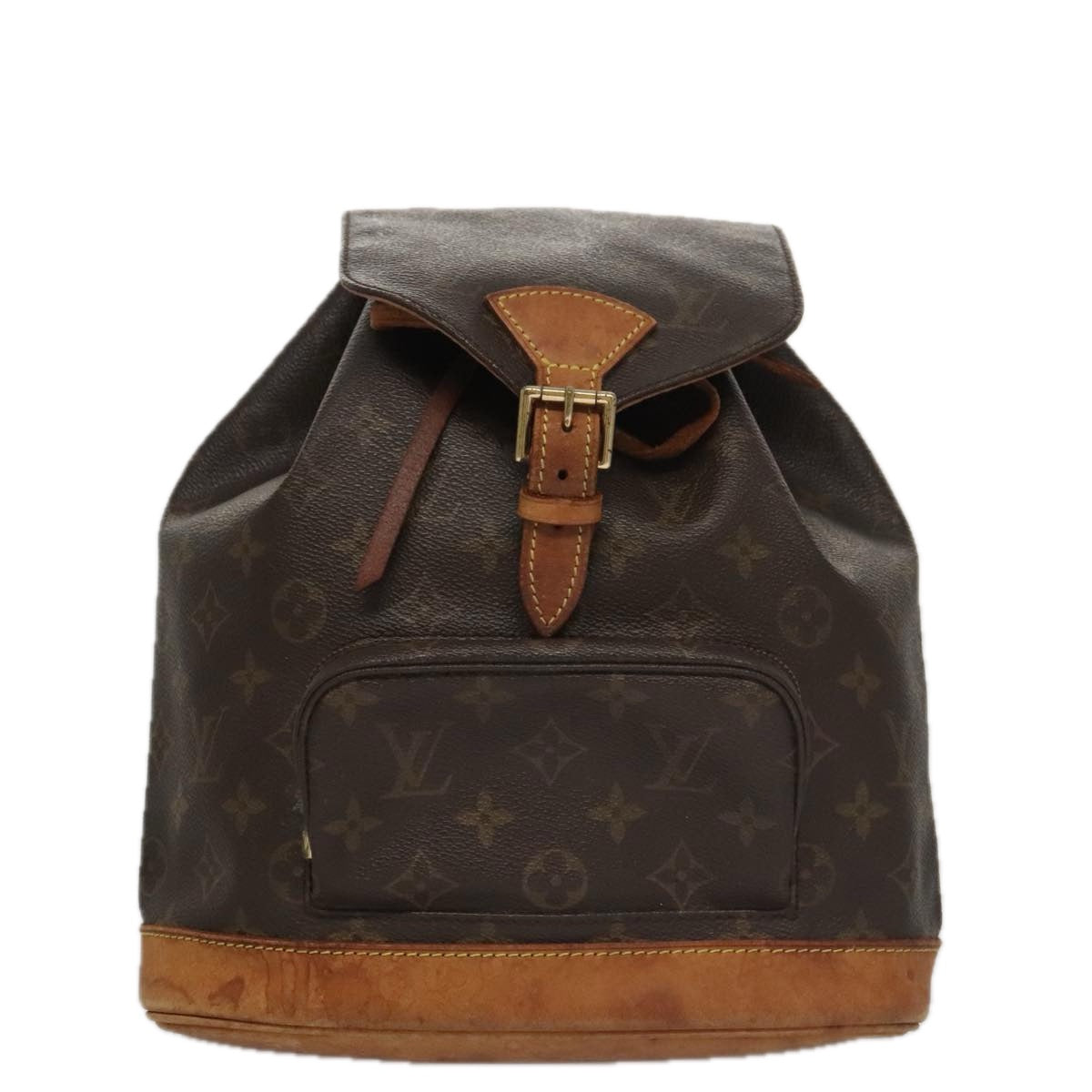 Louis Vuitton Montsouris Mm Brown Canvas Backpack Bag
