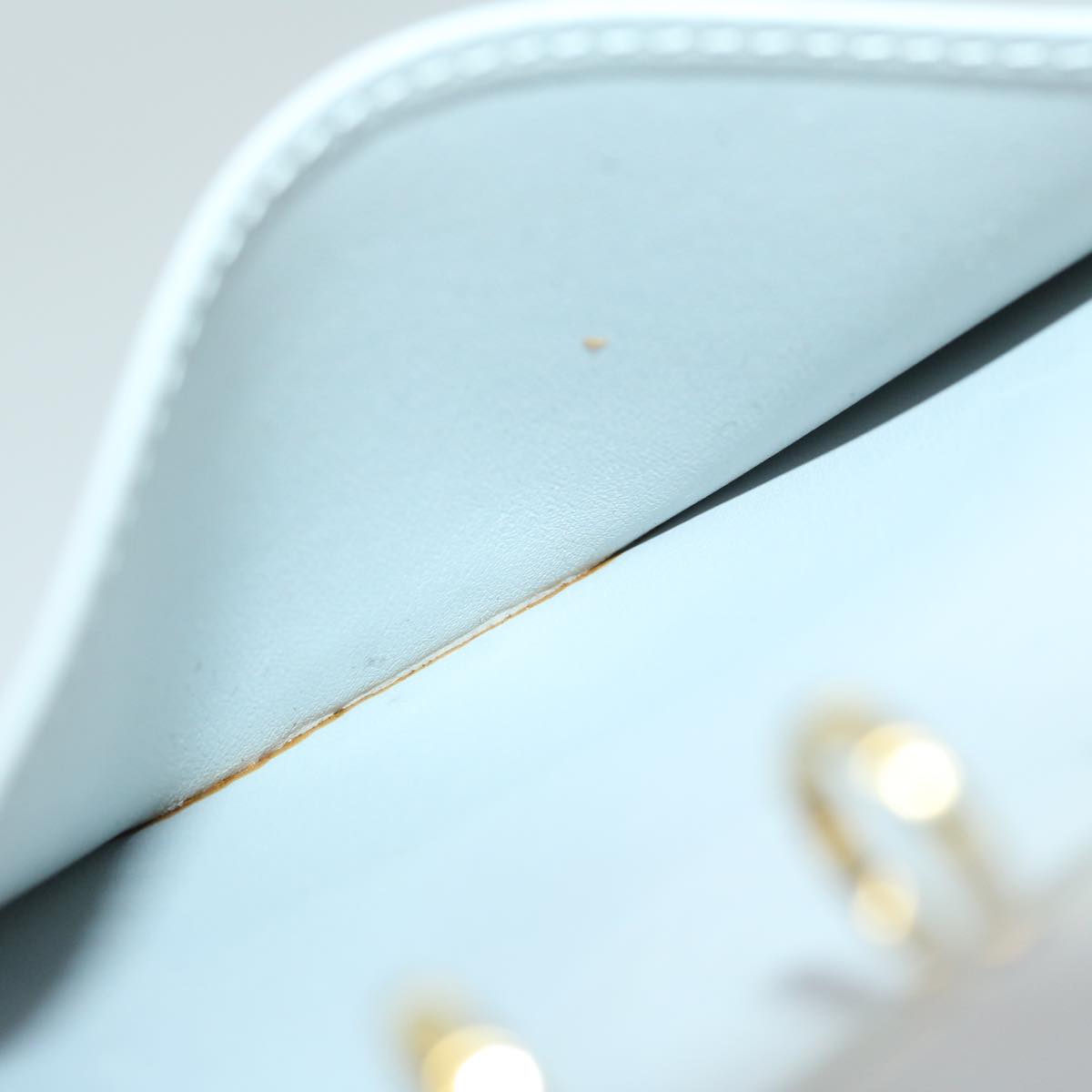 Louis Vuitton Agenda Pm Grey Patent Leather Wallet