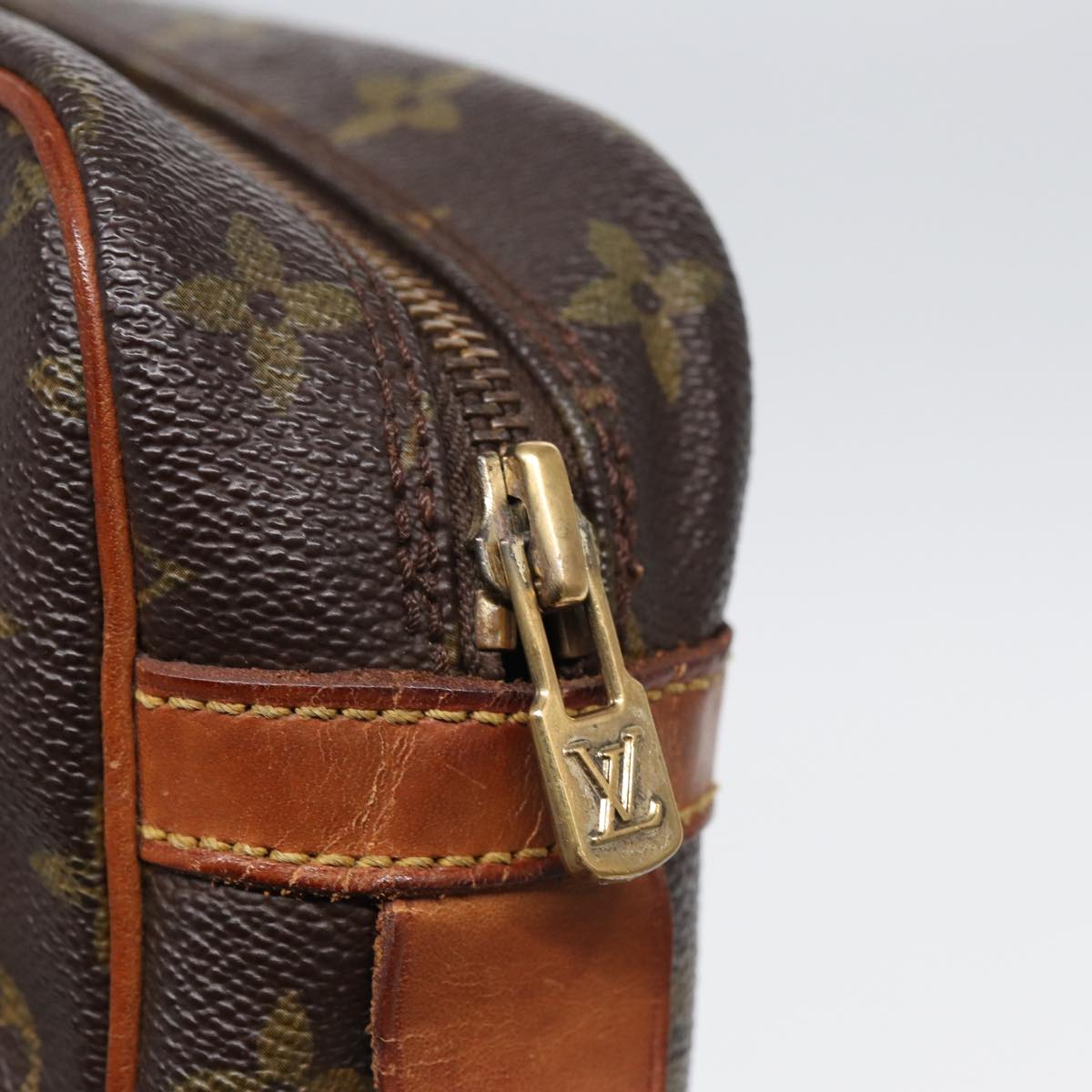 Louis Vuitton Compiegne 28 Brown Canvas Clutch Bag