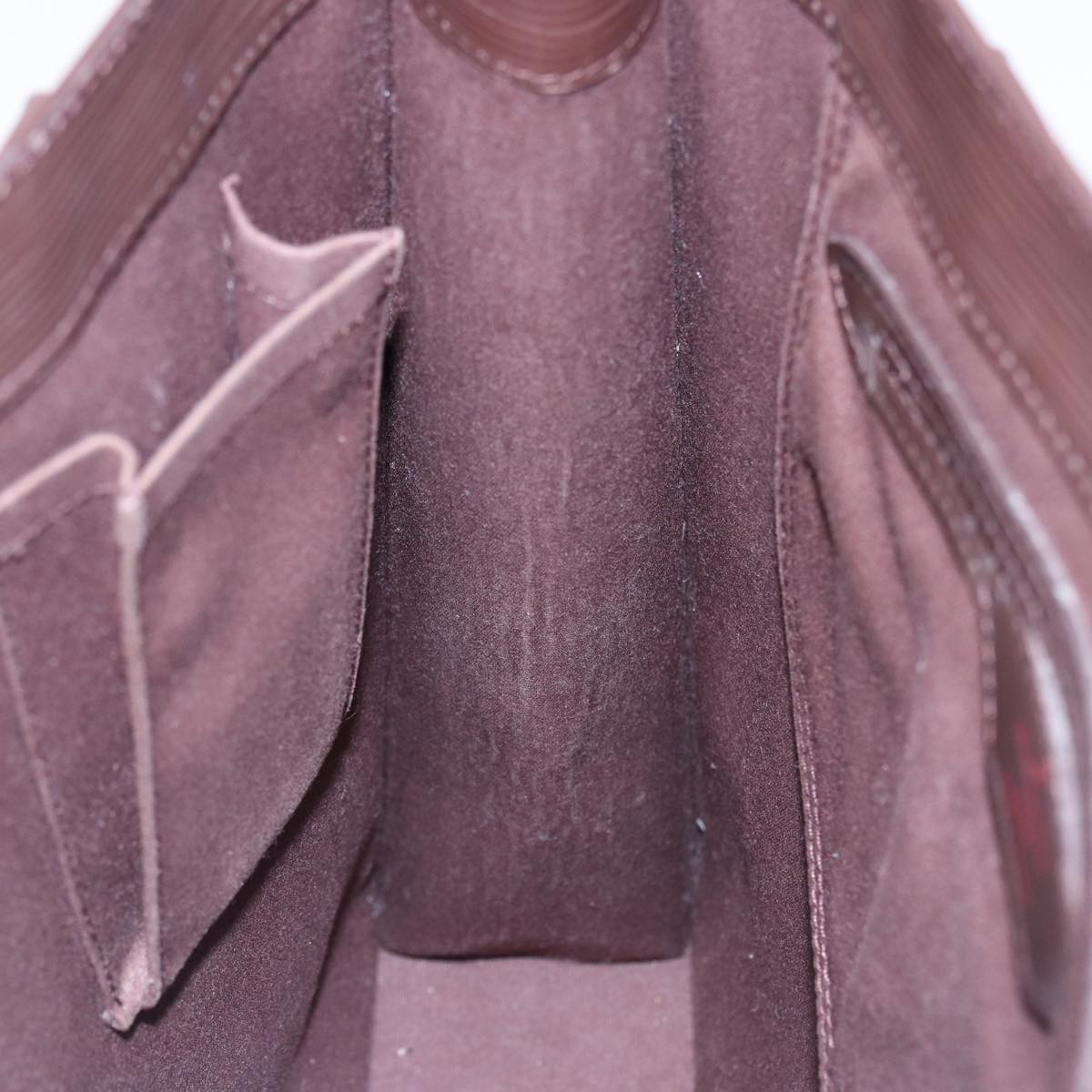 Louis Vuitton Sac Plat Brown Leather Handbag