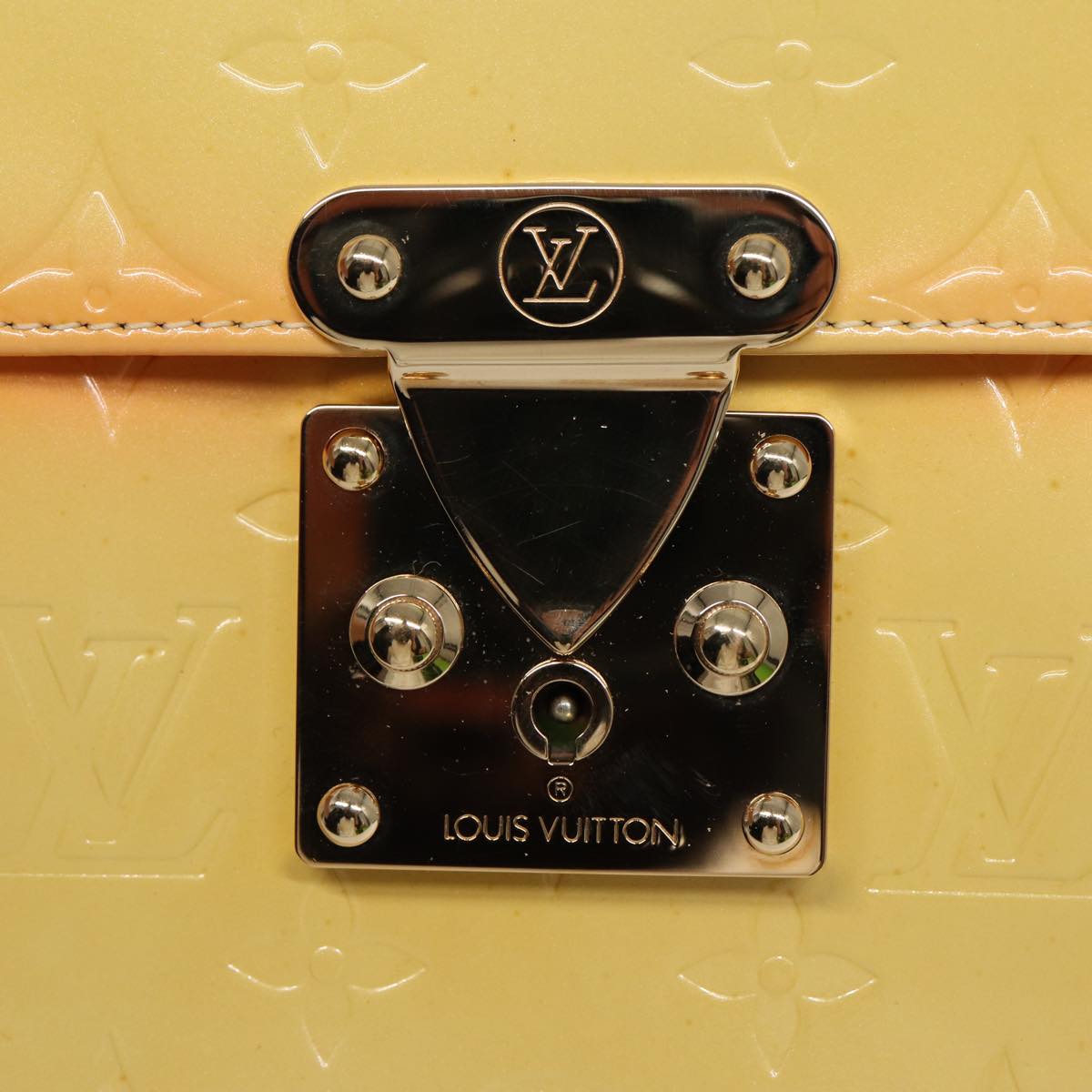 Louis Vuitton Spring Street Yellow Patent Leather Handbag