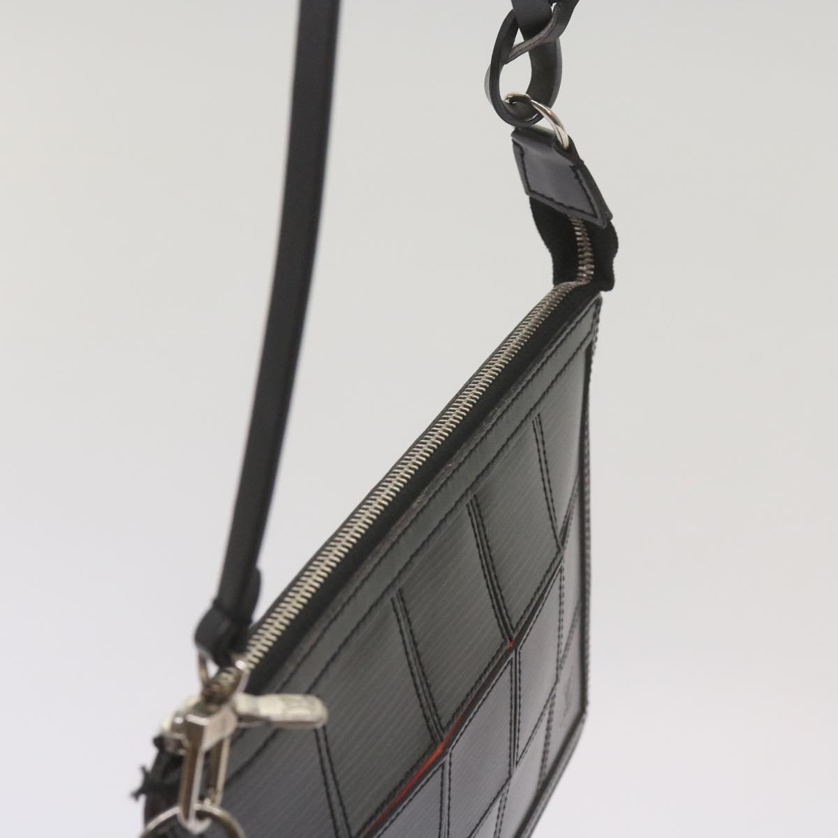 Louis Vuitton Delmonico Black Leather Clutch Bag