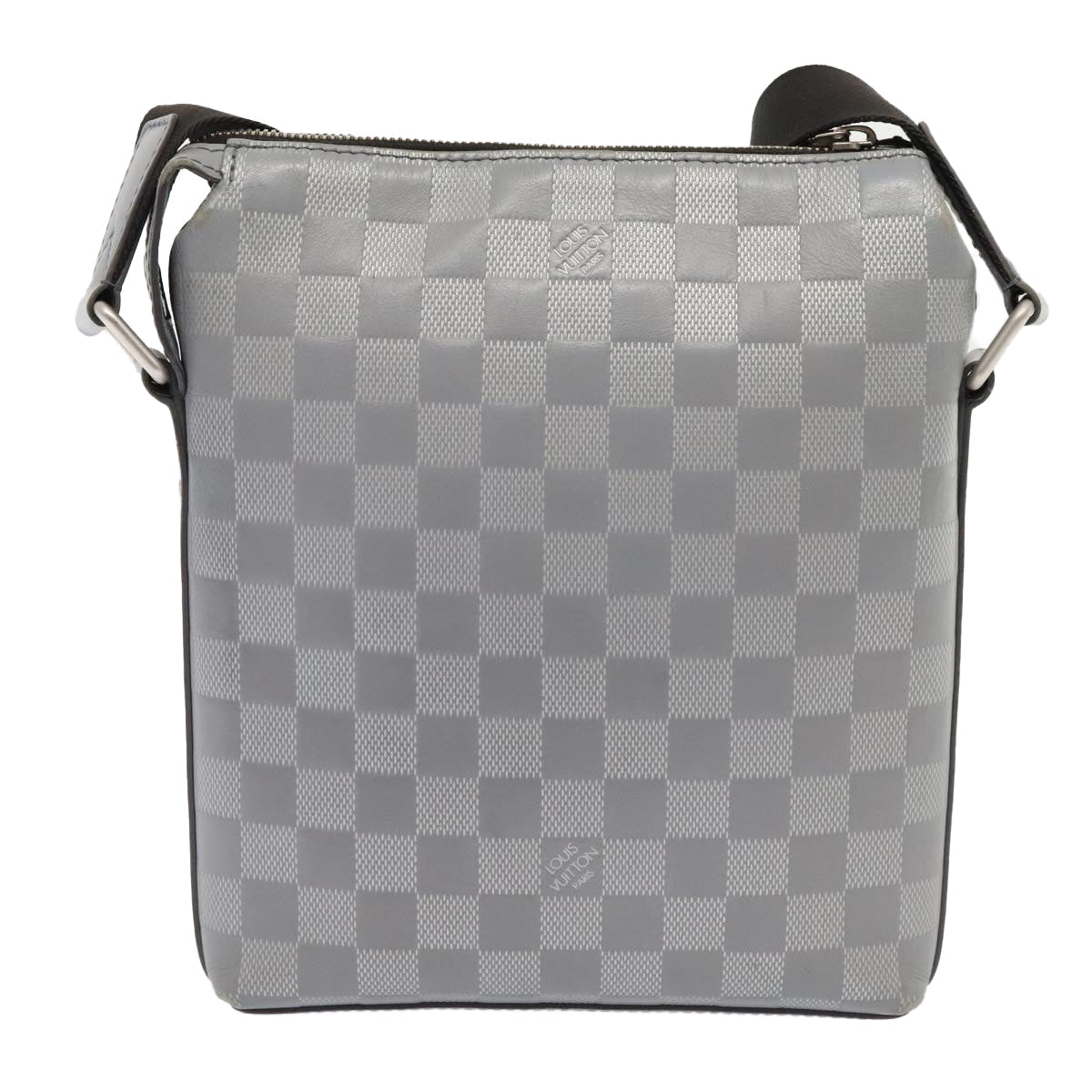 Louis Vuitton Messenger Silver Leather Shoulder Bag