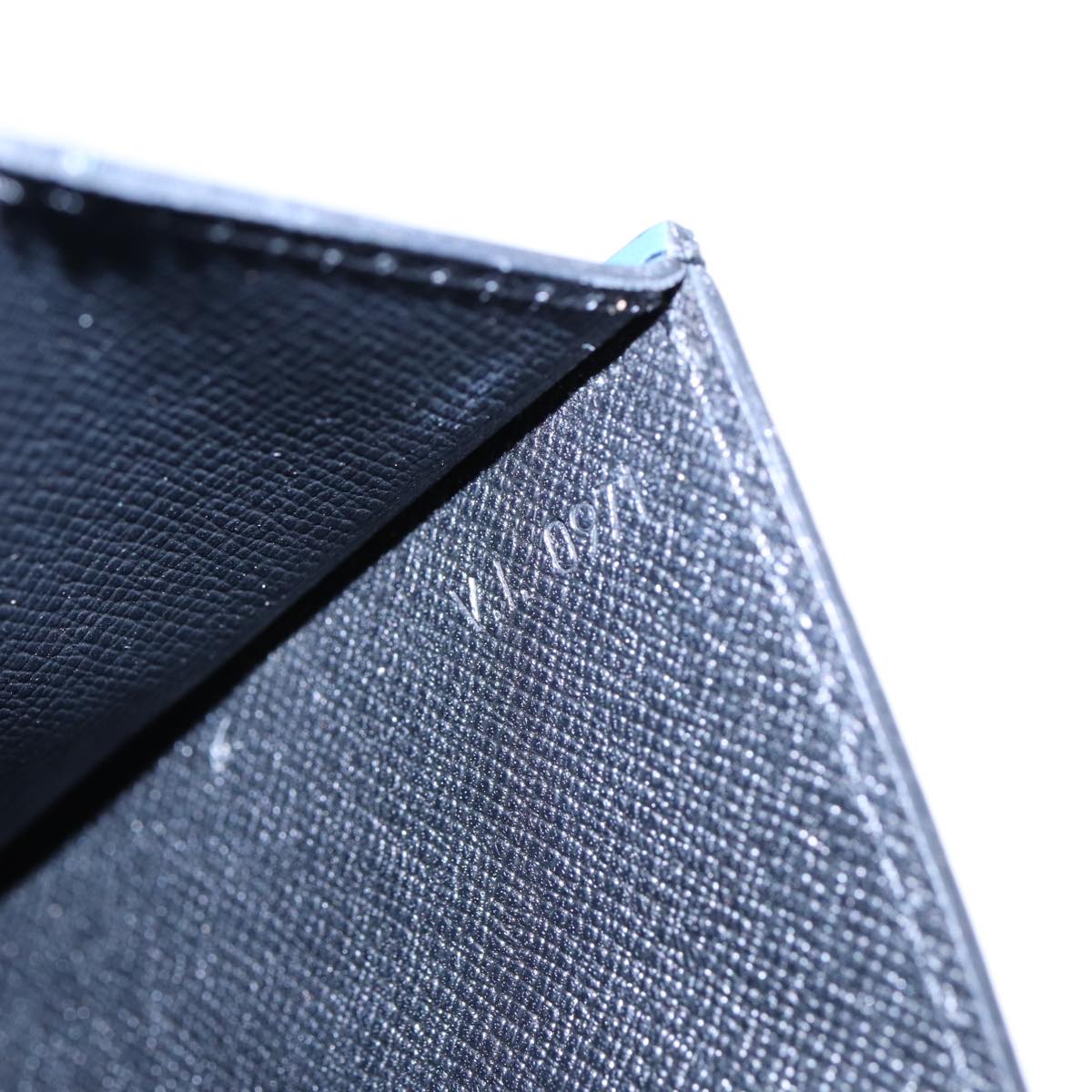 Louis Vuitton Montaigne Blue Leather Clutch Bag