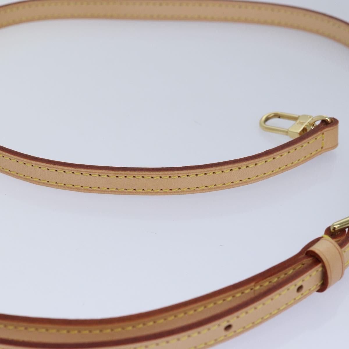 Louis Vuitton Shoulder Strap Beige Leather Bag Jewelry