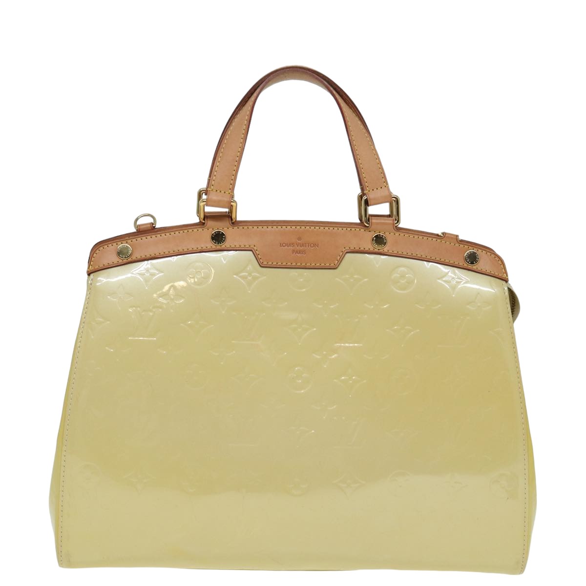 Louis Vuitton Brea Yellow Patent Leather Handbag