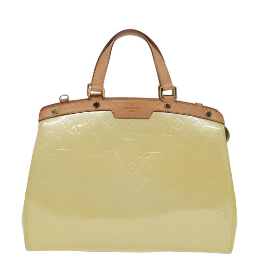 Louis Vuitton Brea Yellow Patent Leather Handbag