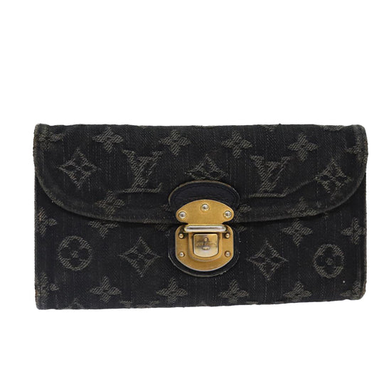 Louis Vuitton Amelia Black Denim - Jeans Wallet
