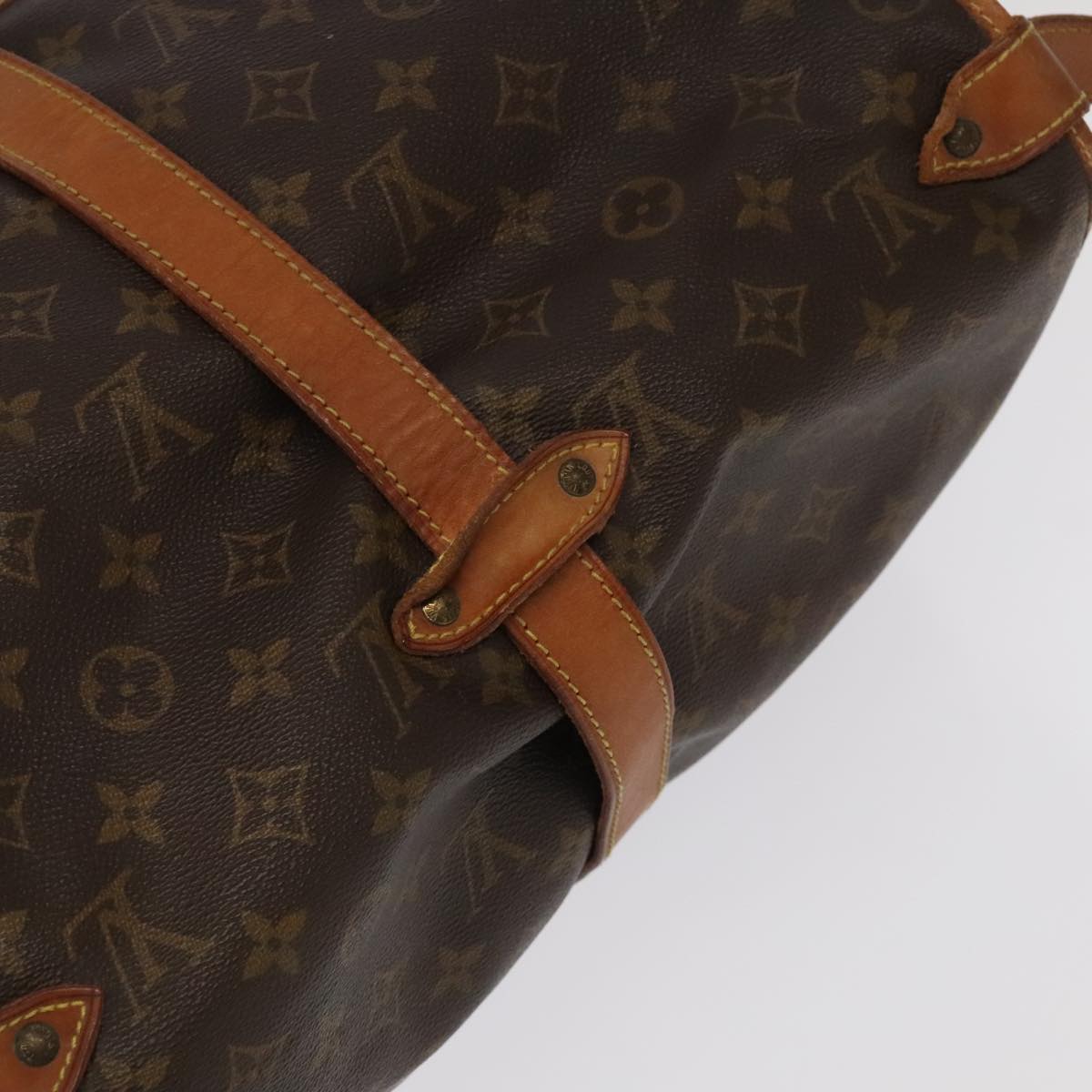 Louis Vuitton Saumur 35 Brown Canvas Shoulder Bag