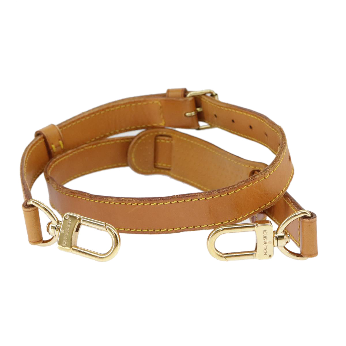 Louis Vuitton Shoulder Strap Beige Leather Bag Jewelry