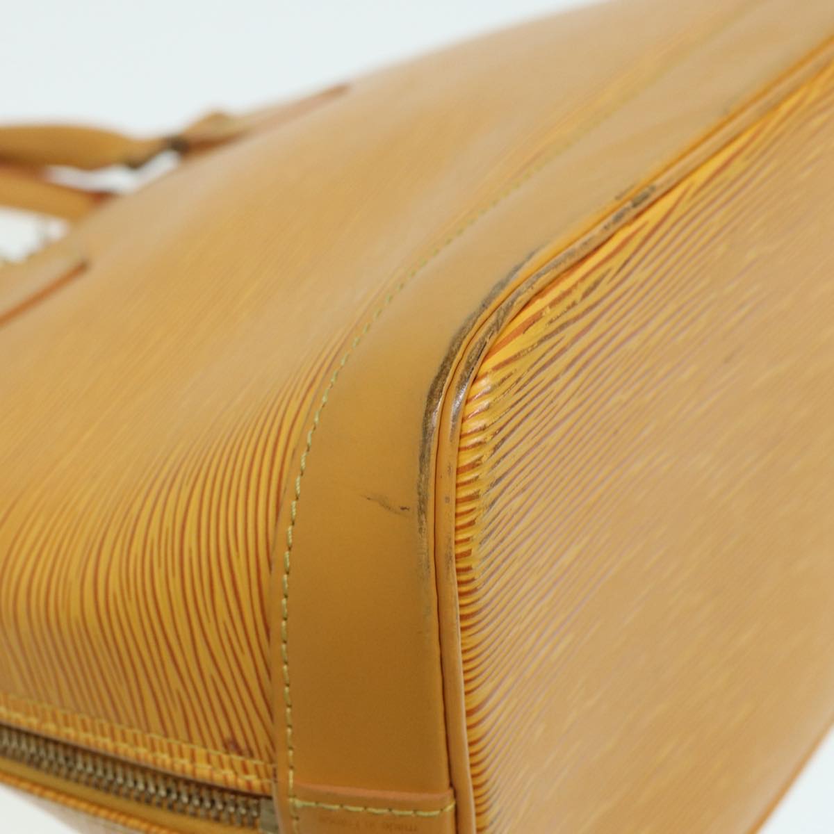 Louis Vuitton Alma Yellow Leather Handbag