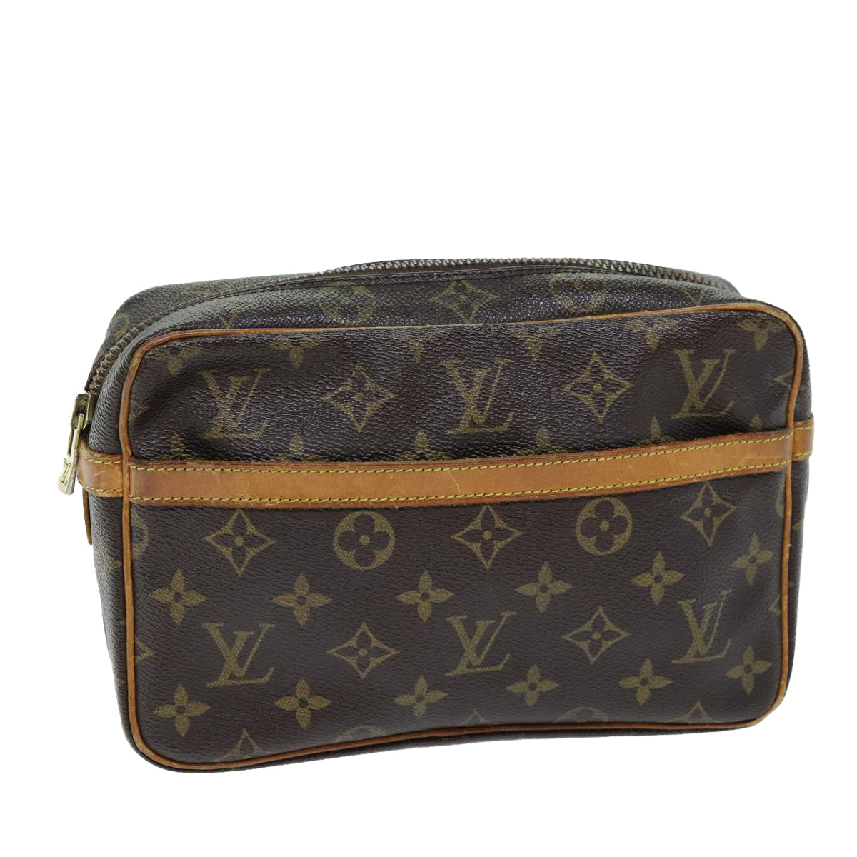 Louis Vuitton Trousse De Toilette Brown Canvas Clutch Bag