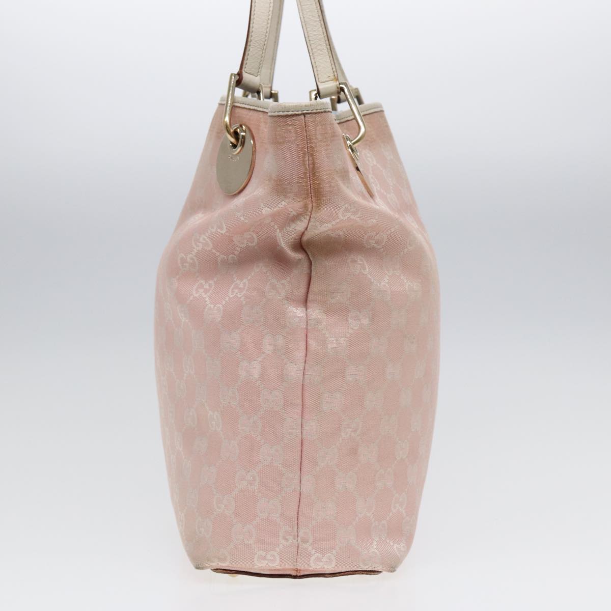 Gucci Gg Pattern Pink Canvas Tote Bag