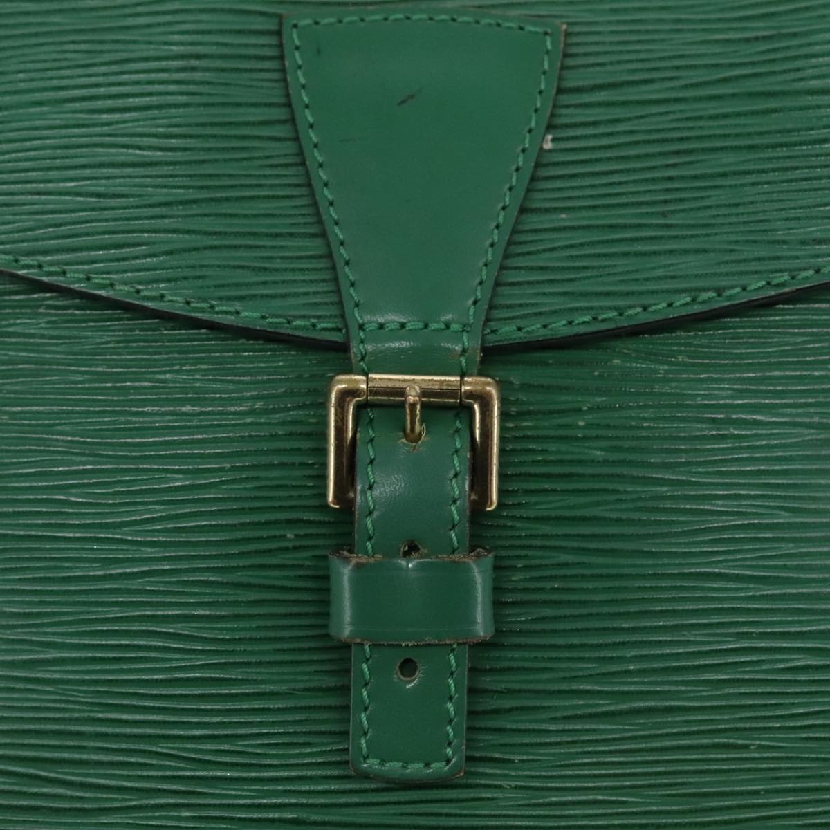 Louis Vuitton Jeune Fille Green Leather Shoulder Bag