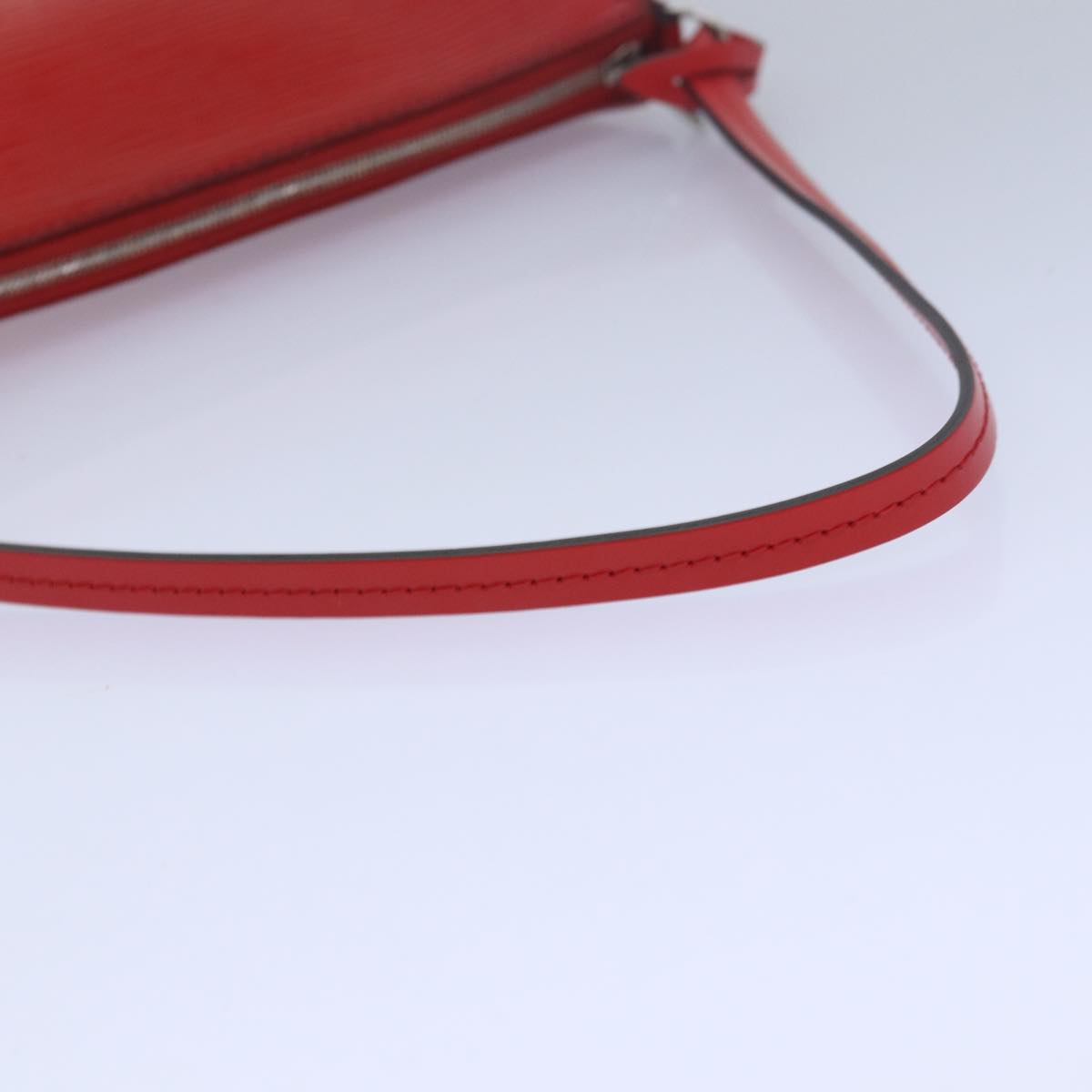 Louis Vuitton Pochette Accessoires Red Leather Clutch Bag