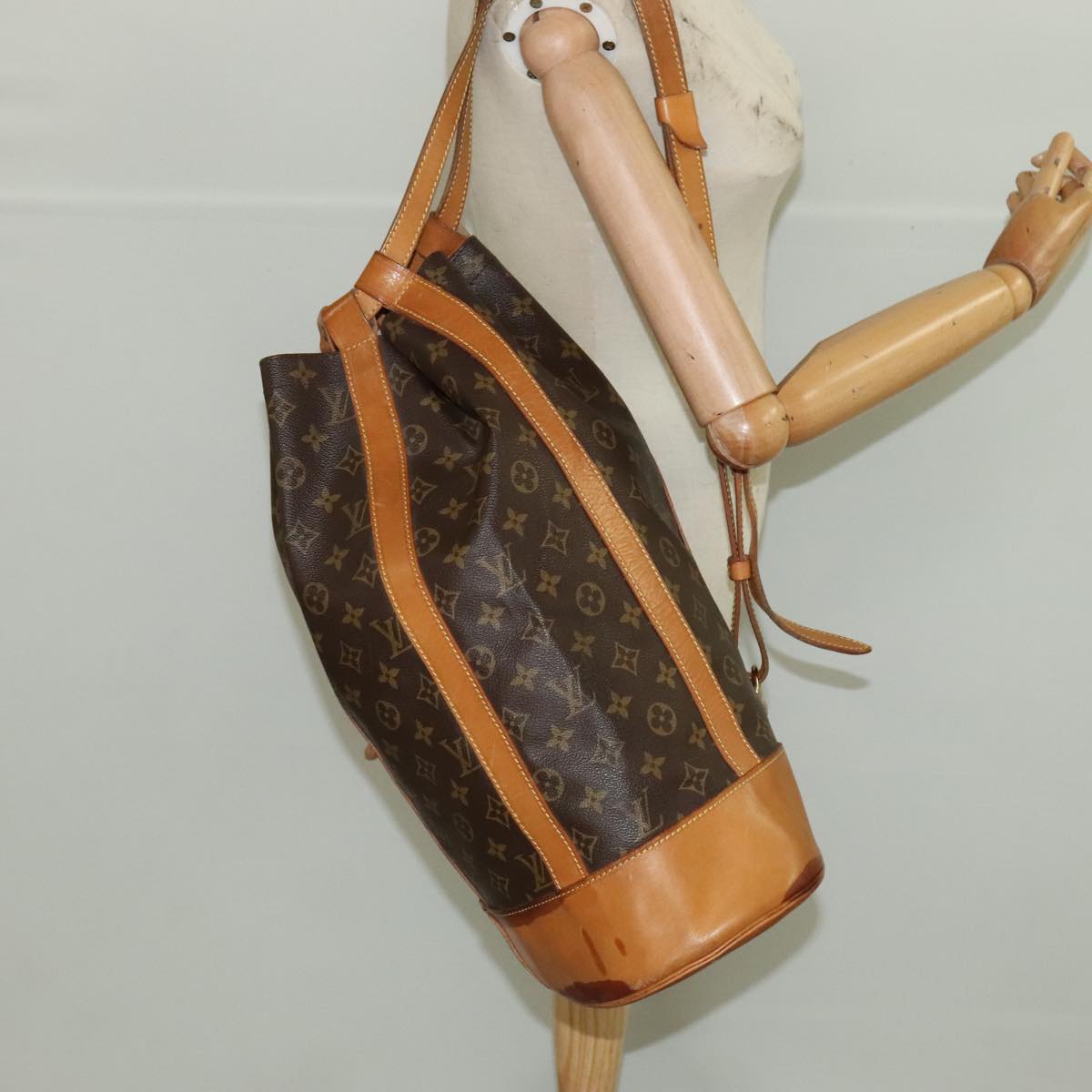 Louis Vuitton Randonnée Brown Canvas Backpack Bag