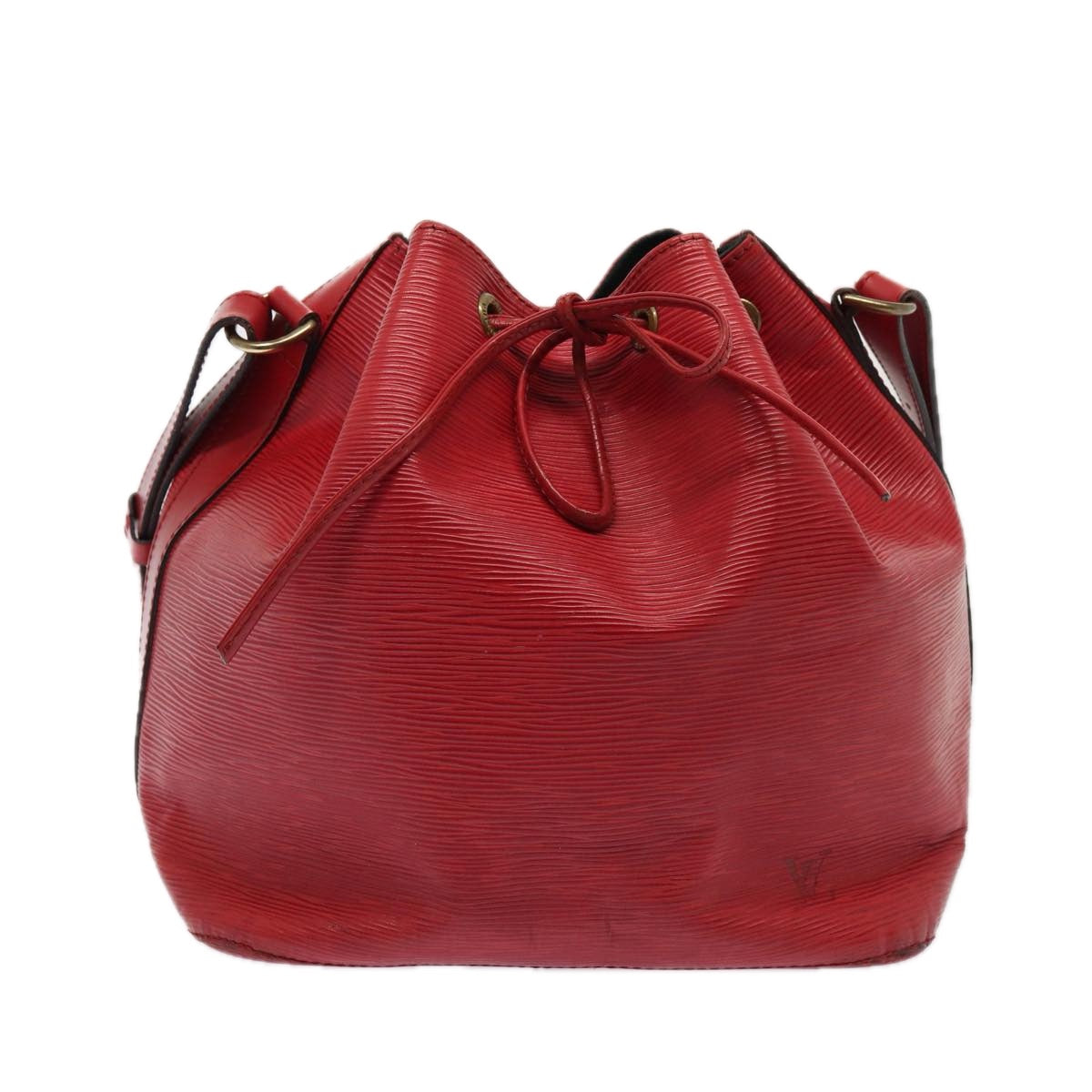 Louis Vuitton Noe Red Leather Shoulder Bag