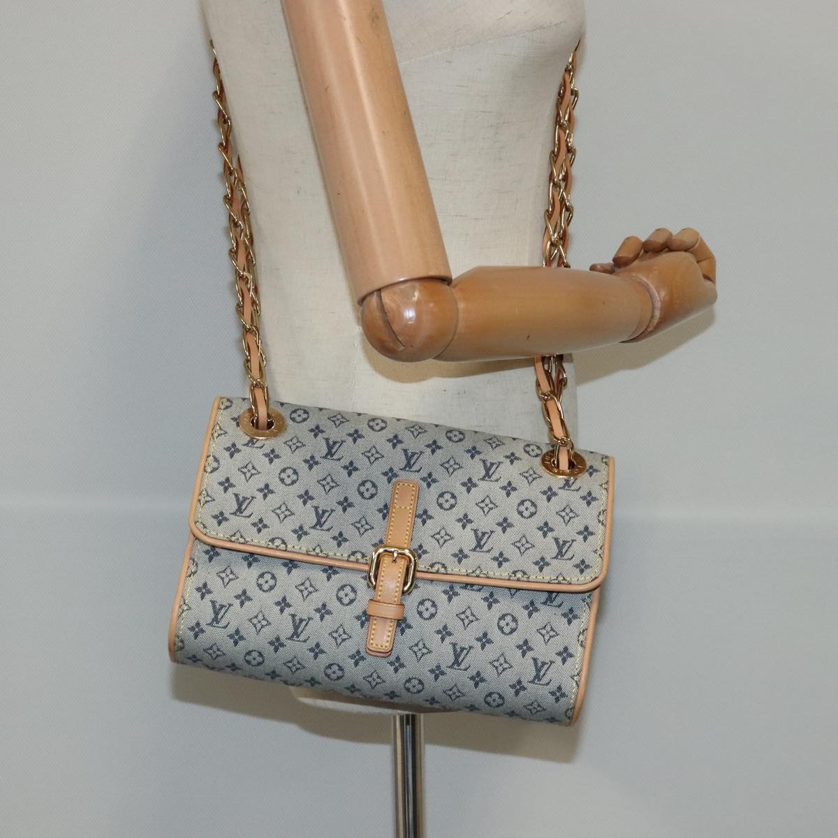 Louis Vuitton Camille Navy Canvas Shoulder Bag