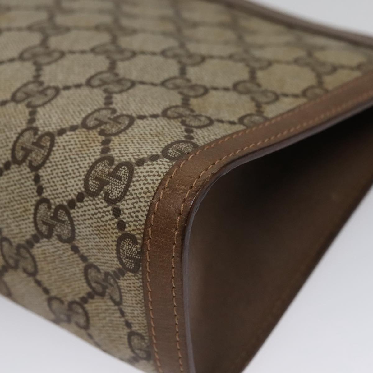 Gucci Sherry Beige Canvas Clutch Bag