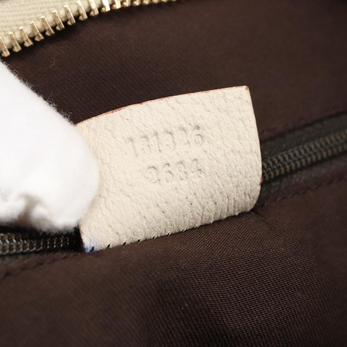 Gucci Beige Canvas Shoulder Bag