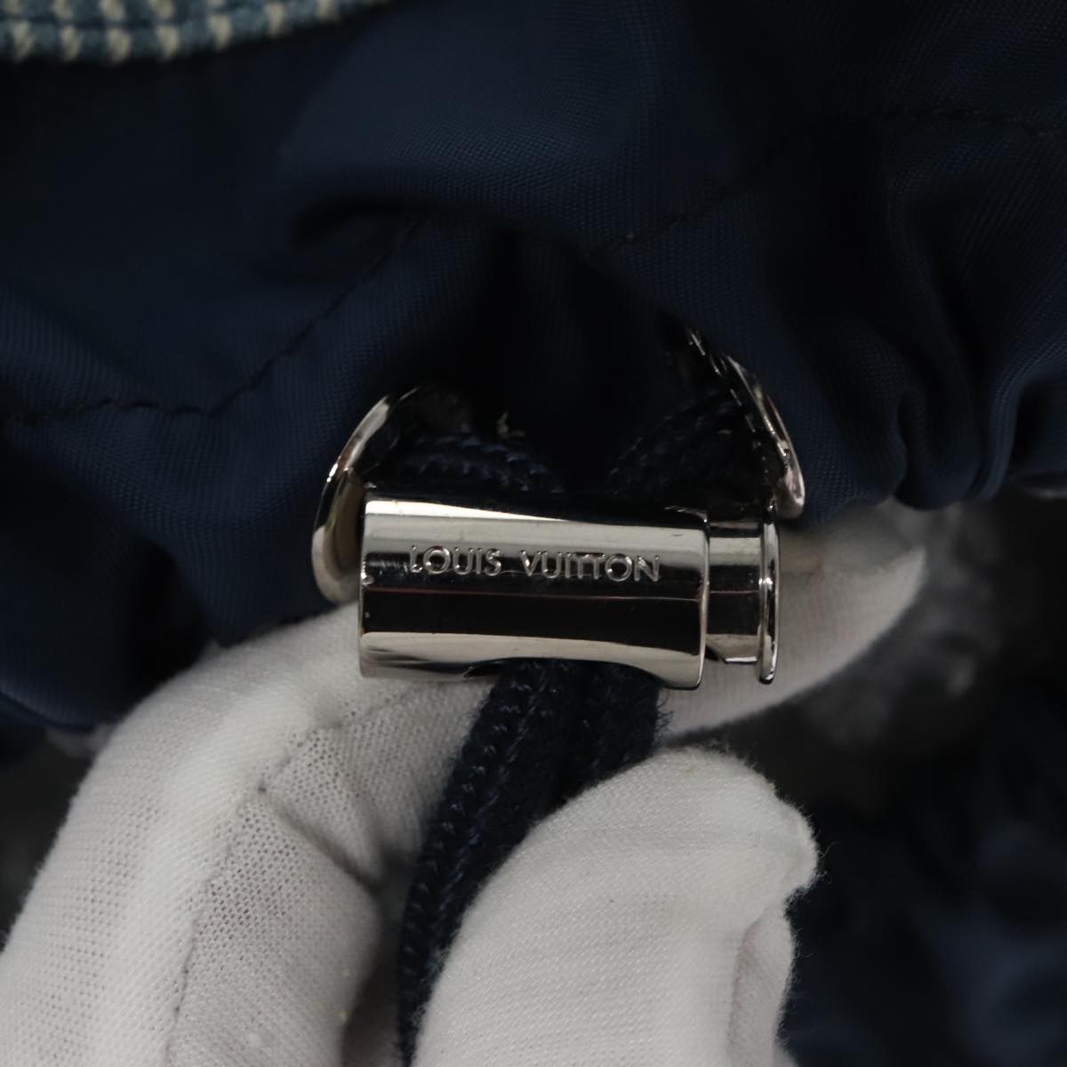 Louis Vuitton Marin Blue Canvas Shoulder Bag