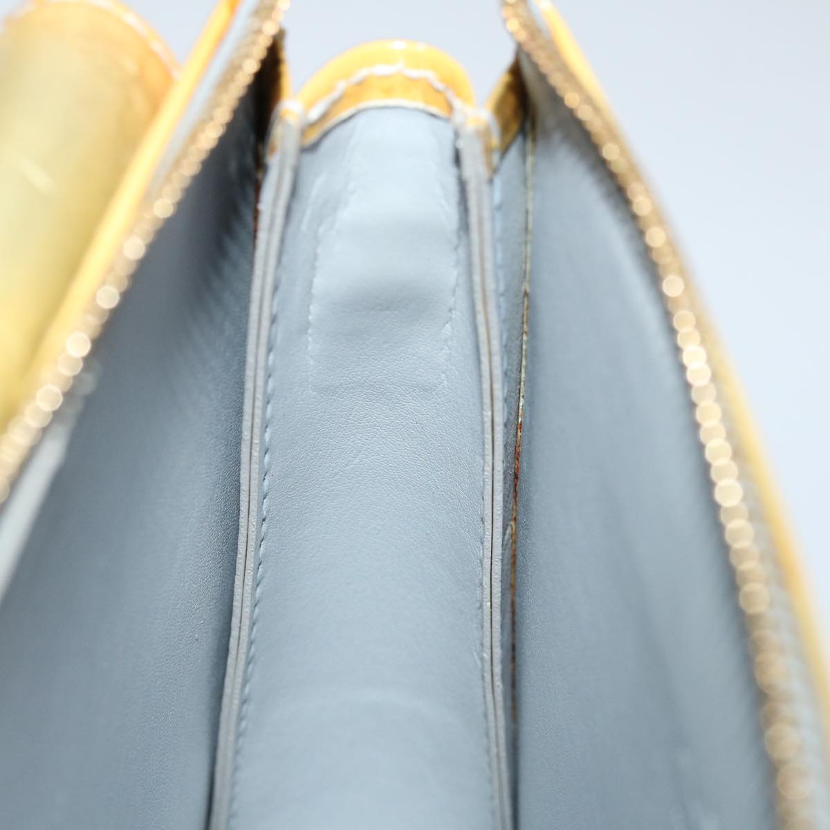 Louis Vuitton Mott Beige Patent Leather Clutch Bag