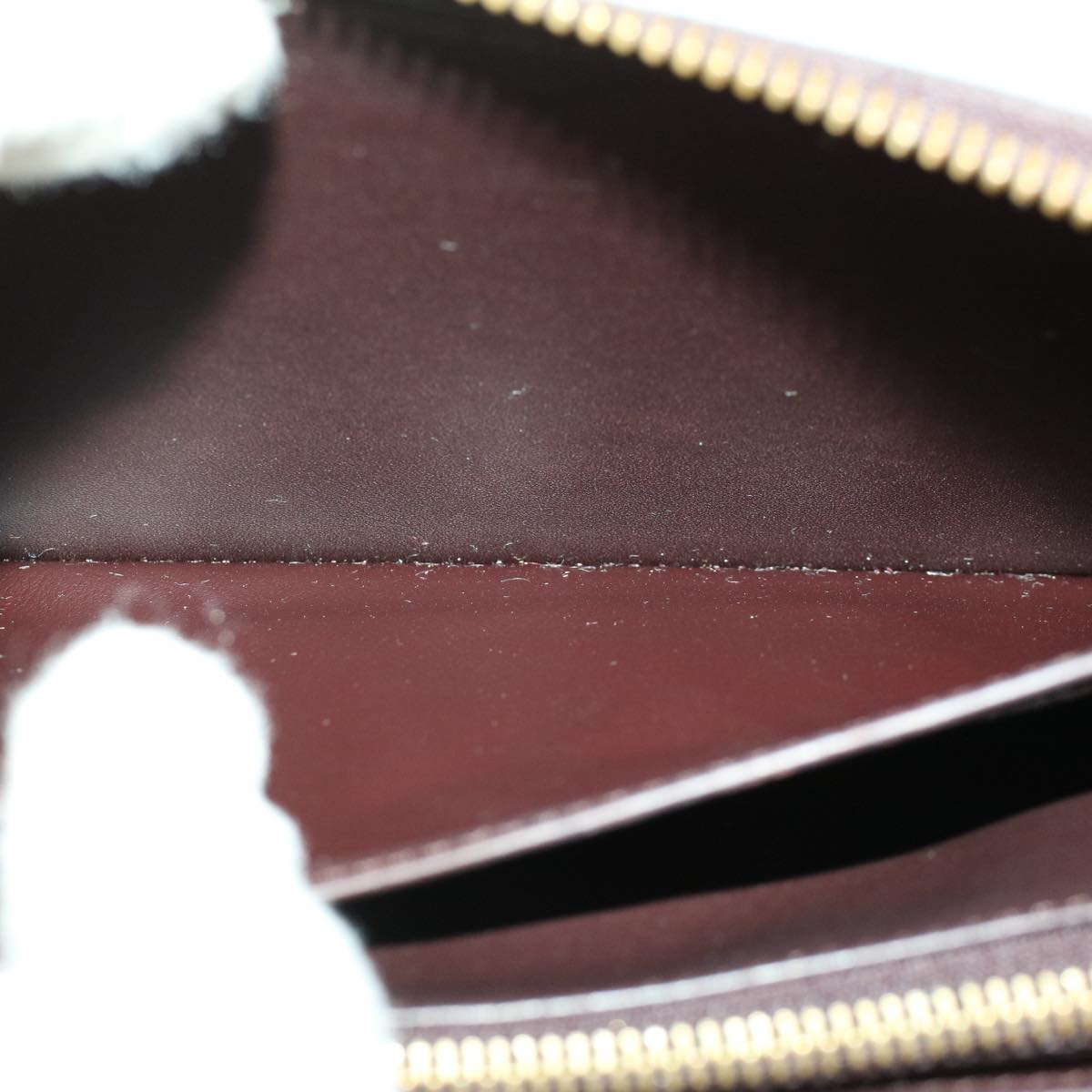 Louis Vuitton Portefeuille Zippy Burgundy Patent Leather Wallet