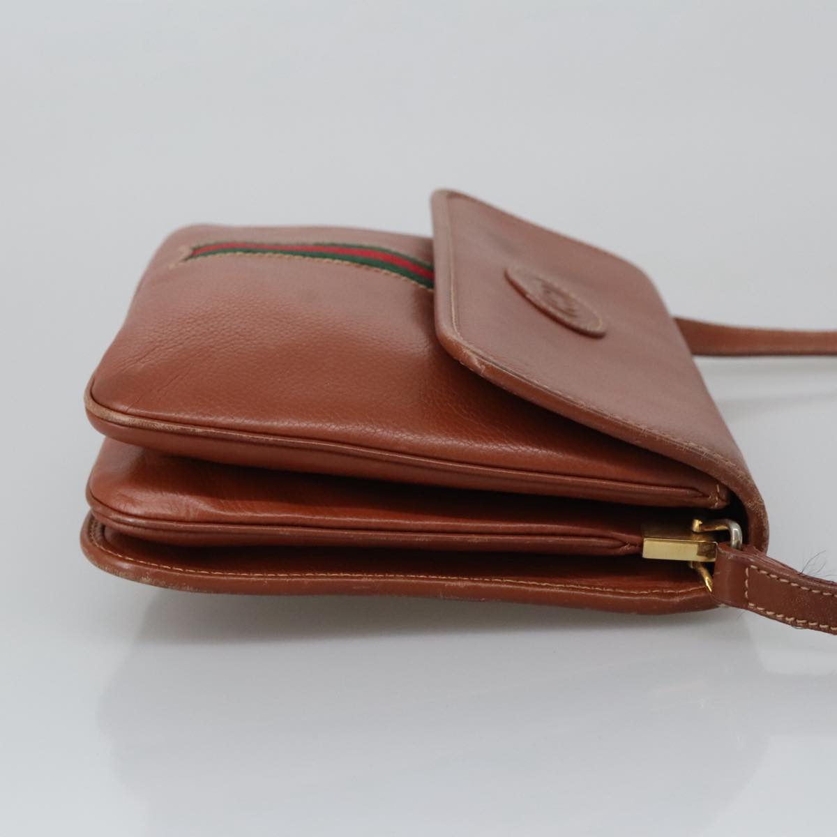Gucci Sherry Brown Leather Shoulder Bag