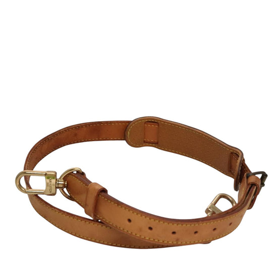 Louis Vuitton Shoulder Strap Beige Leather Bag Jewelry ()