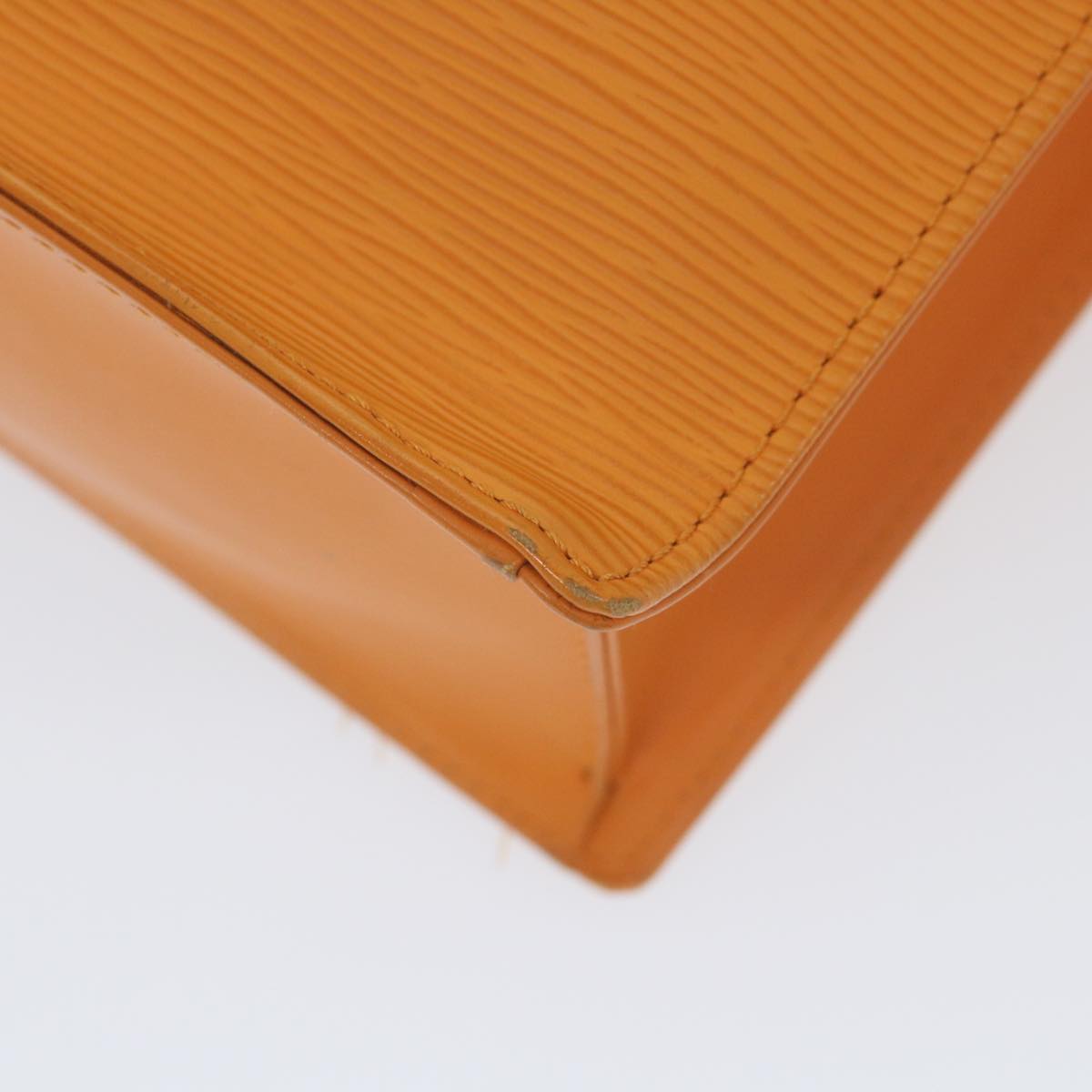 Louis Vuitton Sac Plat Orange Leather Handbag
