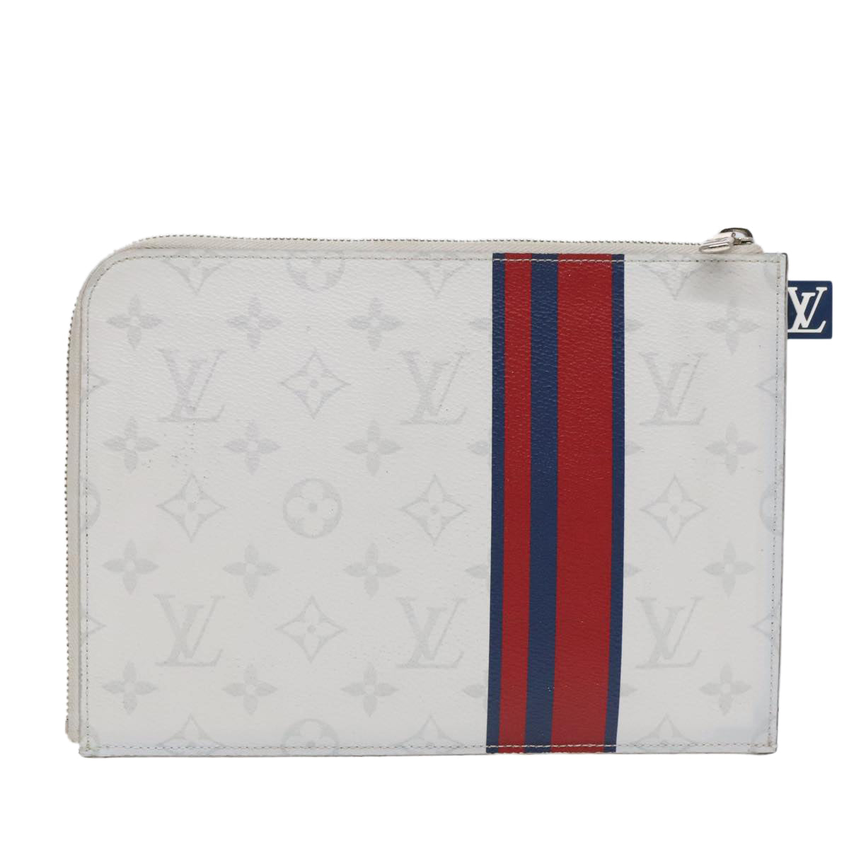 Louis Vuitton Jules White Canvas Clutch Bag