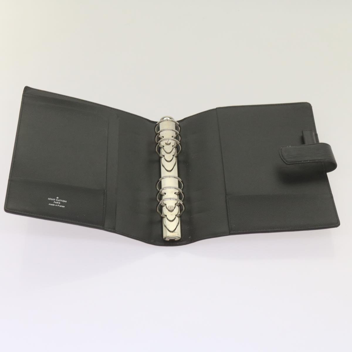 Louis Vuitton Agenda Cover Black Leather Wallet